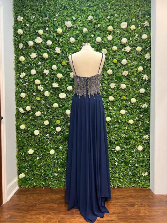 Rina Di Montella - Beaded Bodice A-line Gown