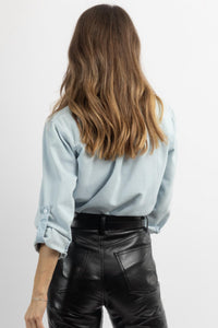 Miss Sparkling - Button Down Denim Shirt