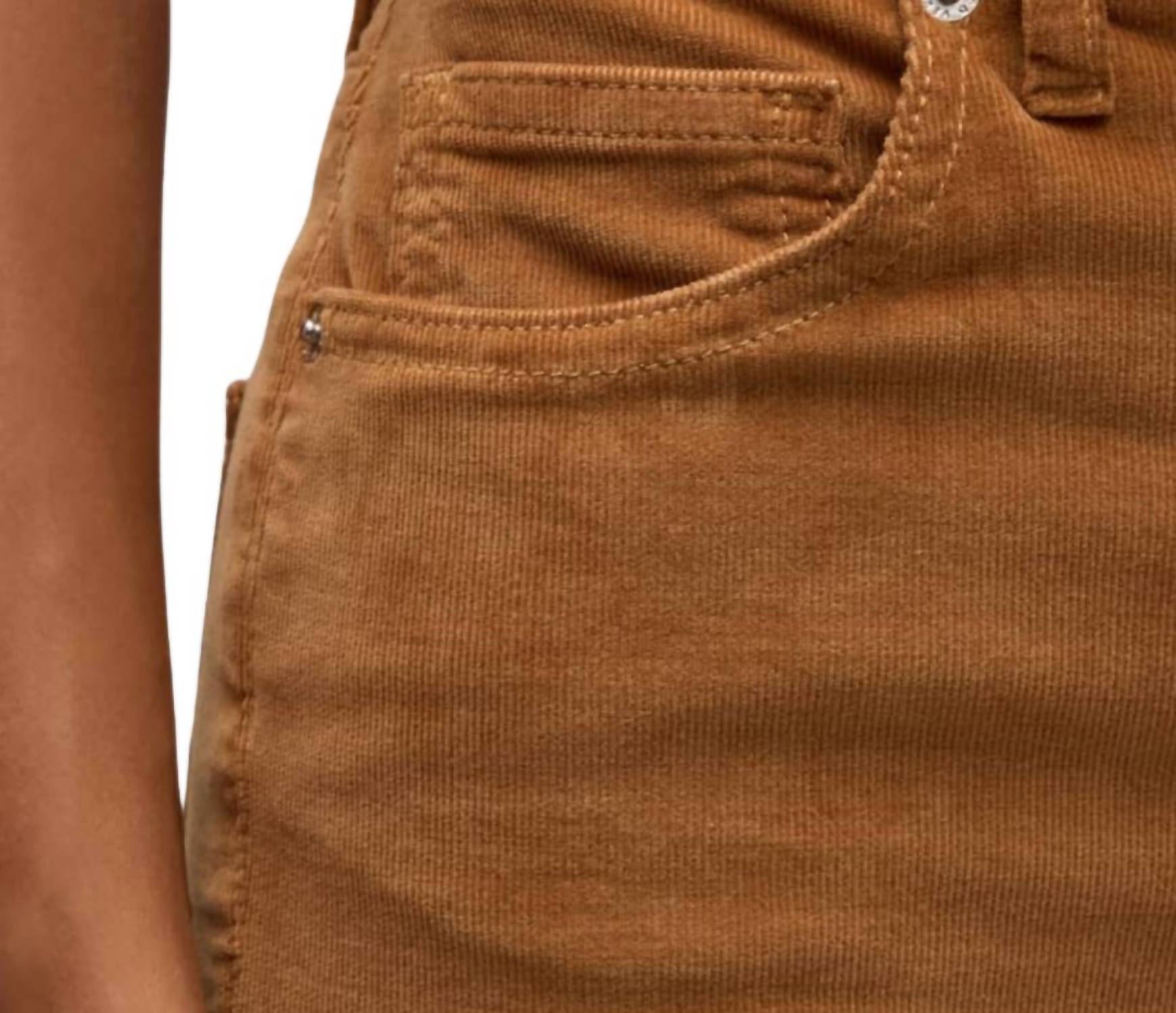 Veronica Beard Sheridan Bell Bottom Jean in camel in camel - women's pants - view 4