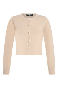 Solkissed Women's Tia Shell Cardigan Top in beige - women's sweater