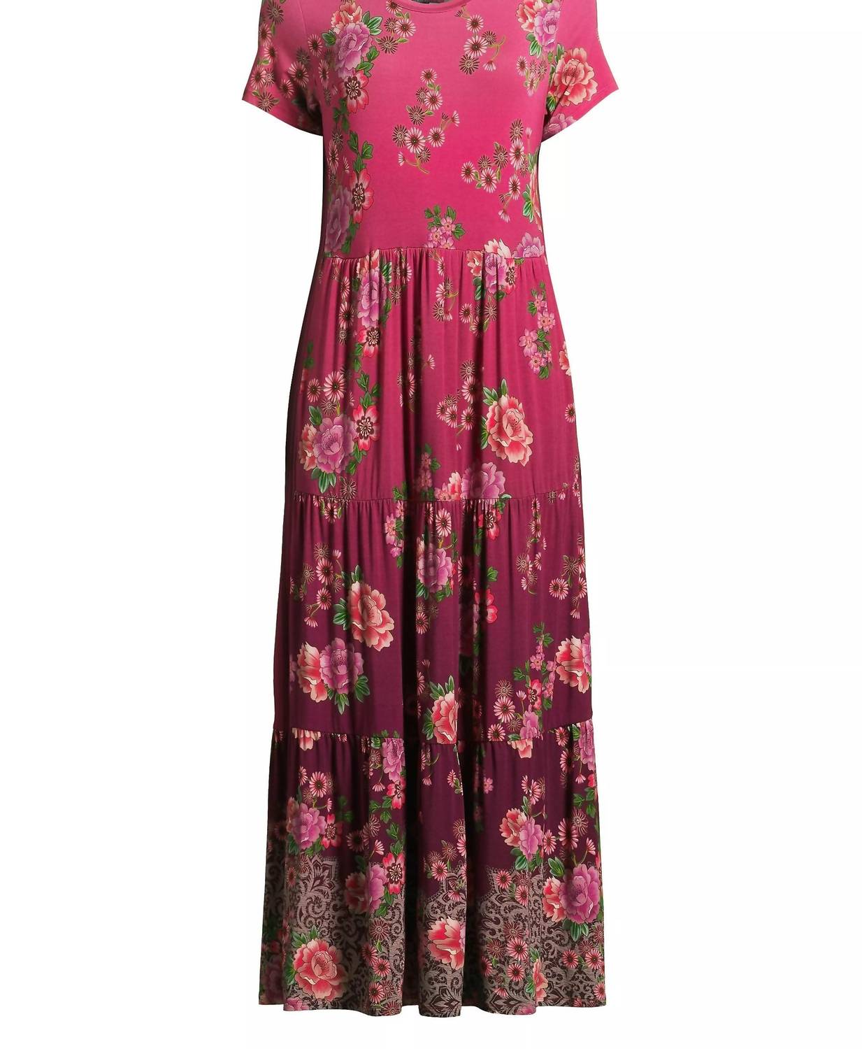 Johnny Was - Women's Tiered Cap Sleeve Knit Midi Dress
