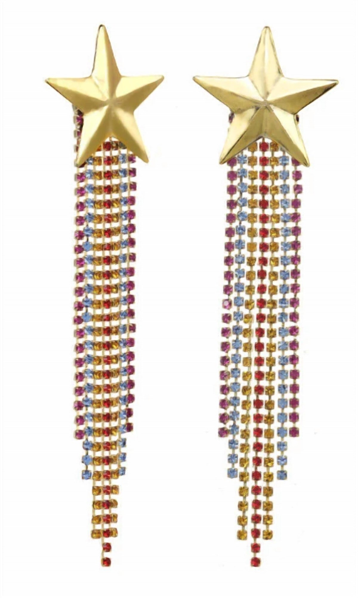 Tova - Star Rainbow Fringe Earrings