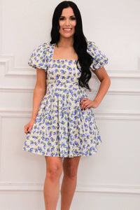 Mable - Jayde Floral Square Neck Mini Dress