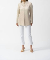 Joseph Ribkoff - Laser Cut Suede Cover Up Jacket