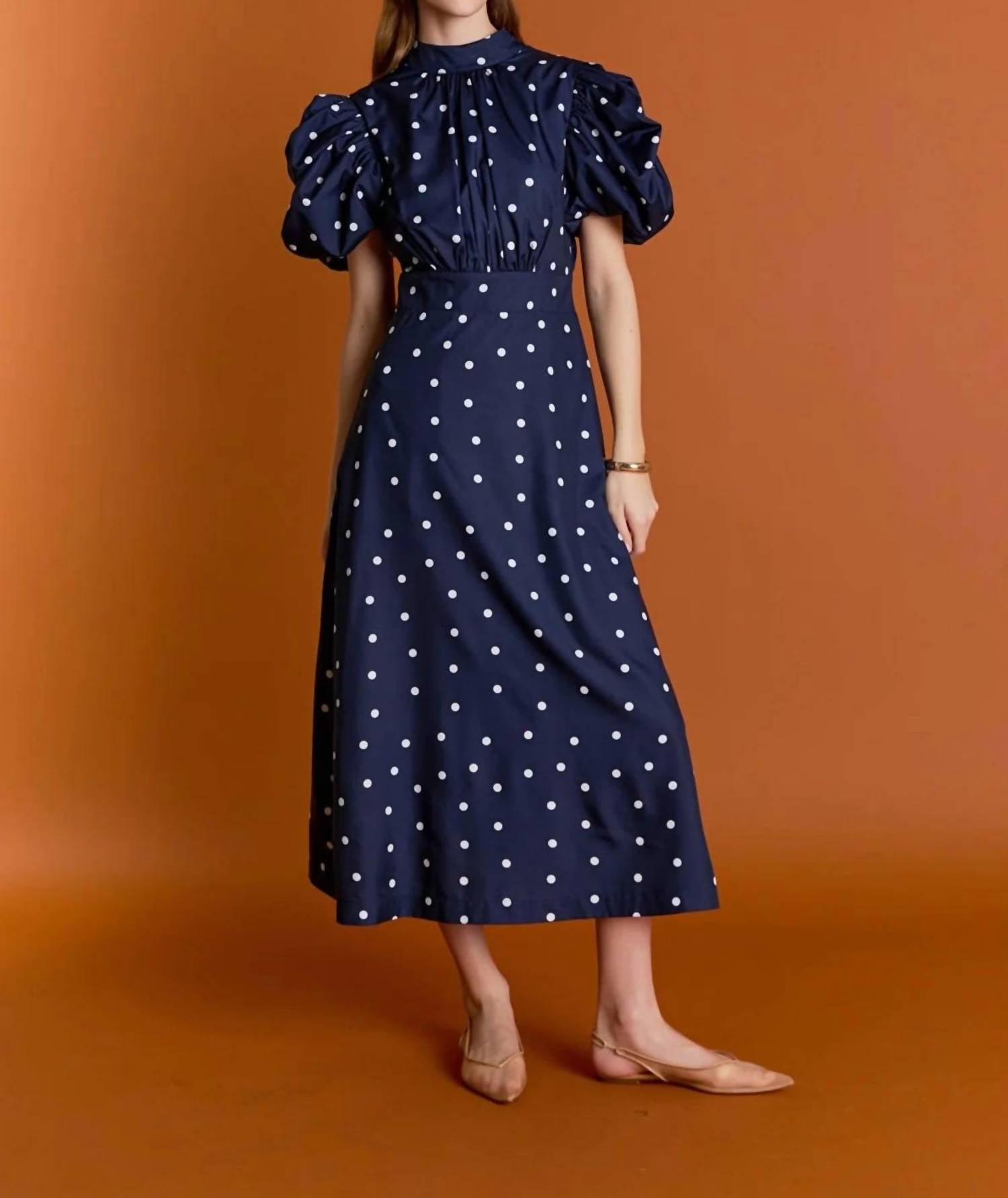 English Factory - Daisy Dotted Midi Dress