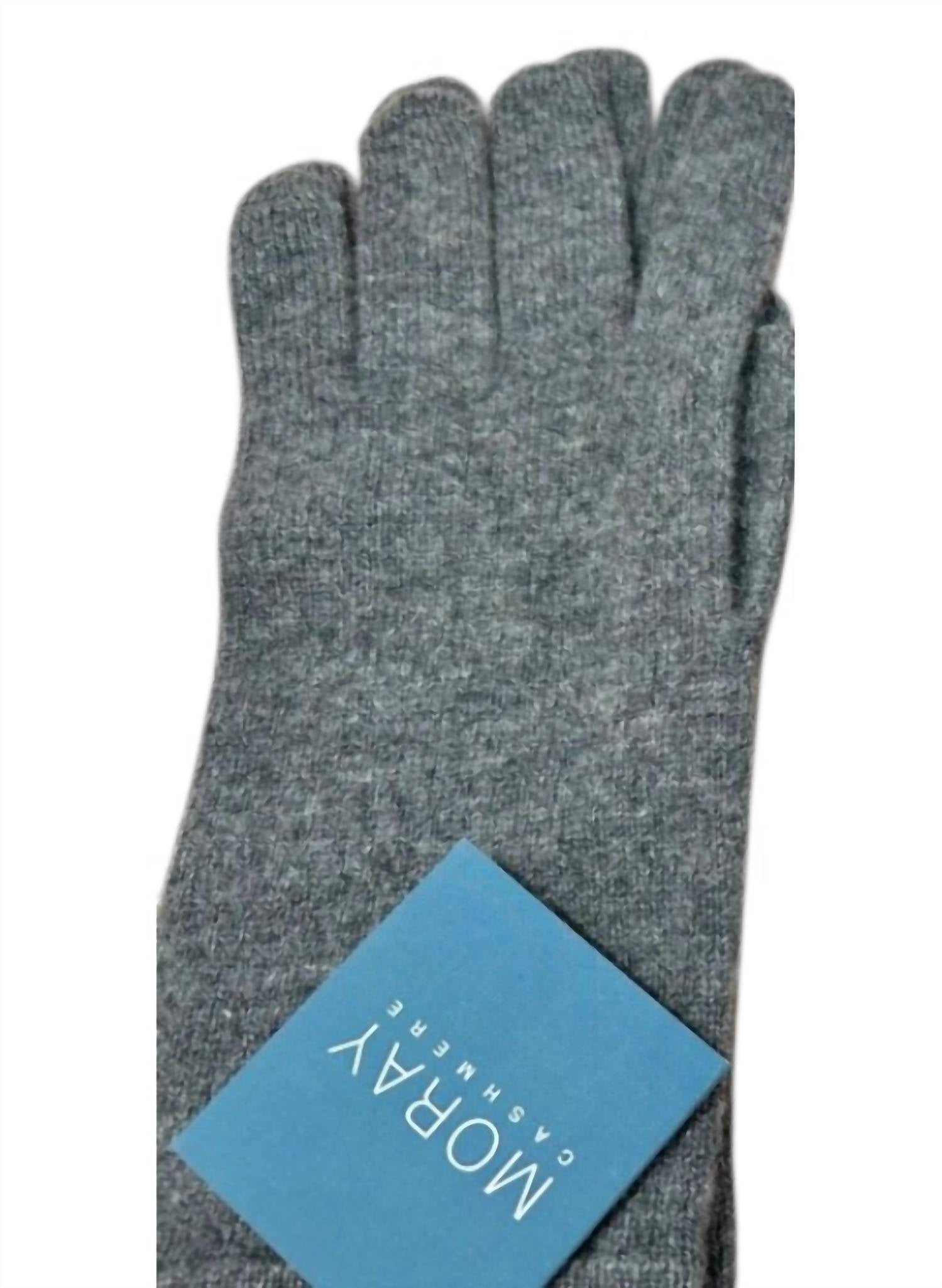 Moray Cashmere Ladies' Cashmere Gloves in stonewash - women's accessory