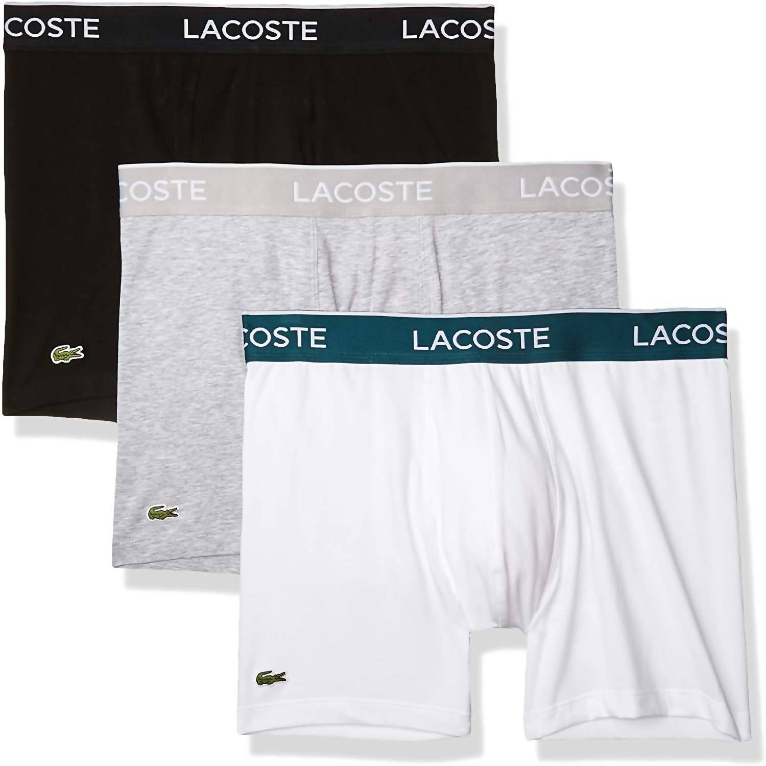 Lacoste - Men's Classic Cotton Stretch Boxer Briefs - 3-pack