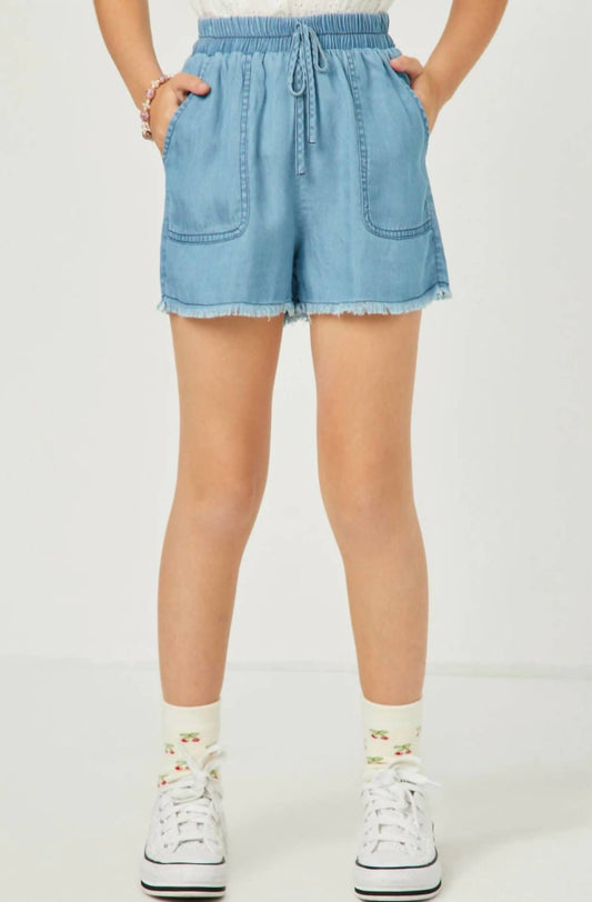 Girls' Patch Pocket Shorts