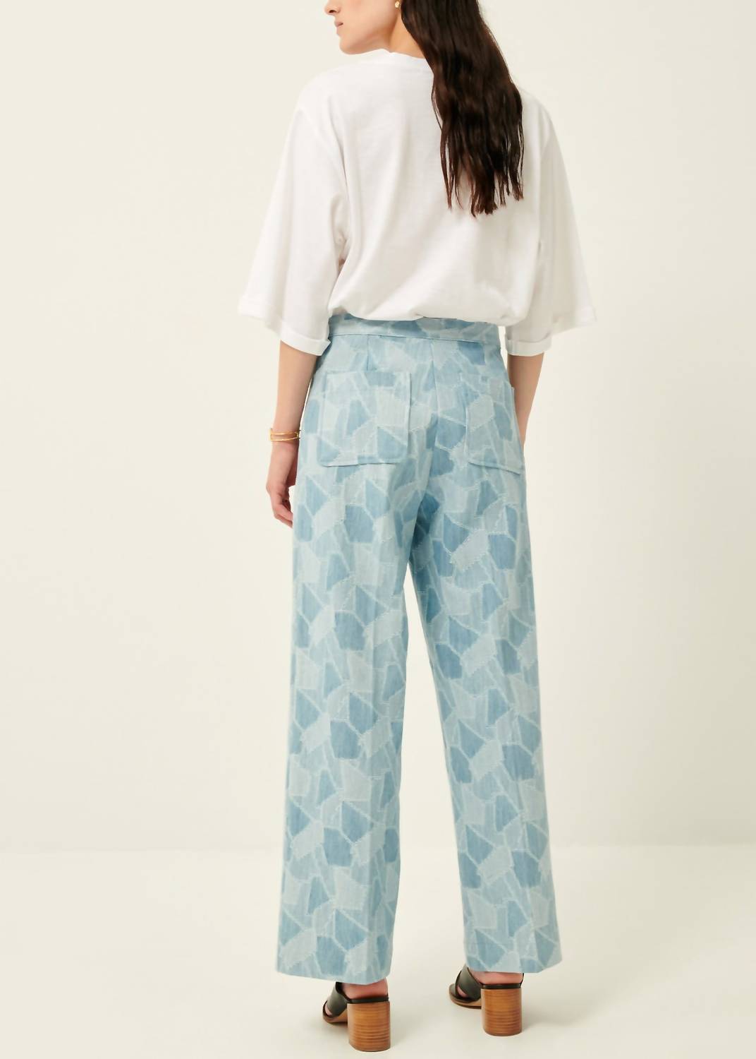 Sessun Alpatch Pants in blue patch - women's jeans - detail view