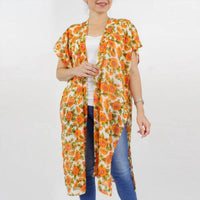 Judson & Company - Sunflower Print Lightweight Kimono Swimsuit Cover-up