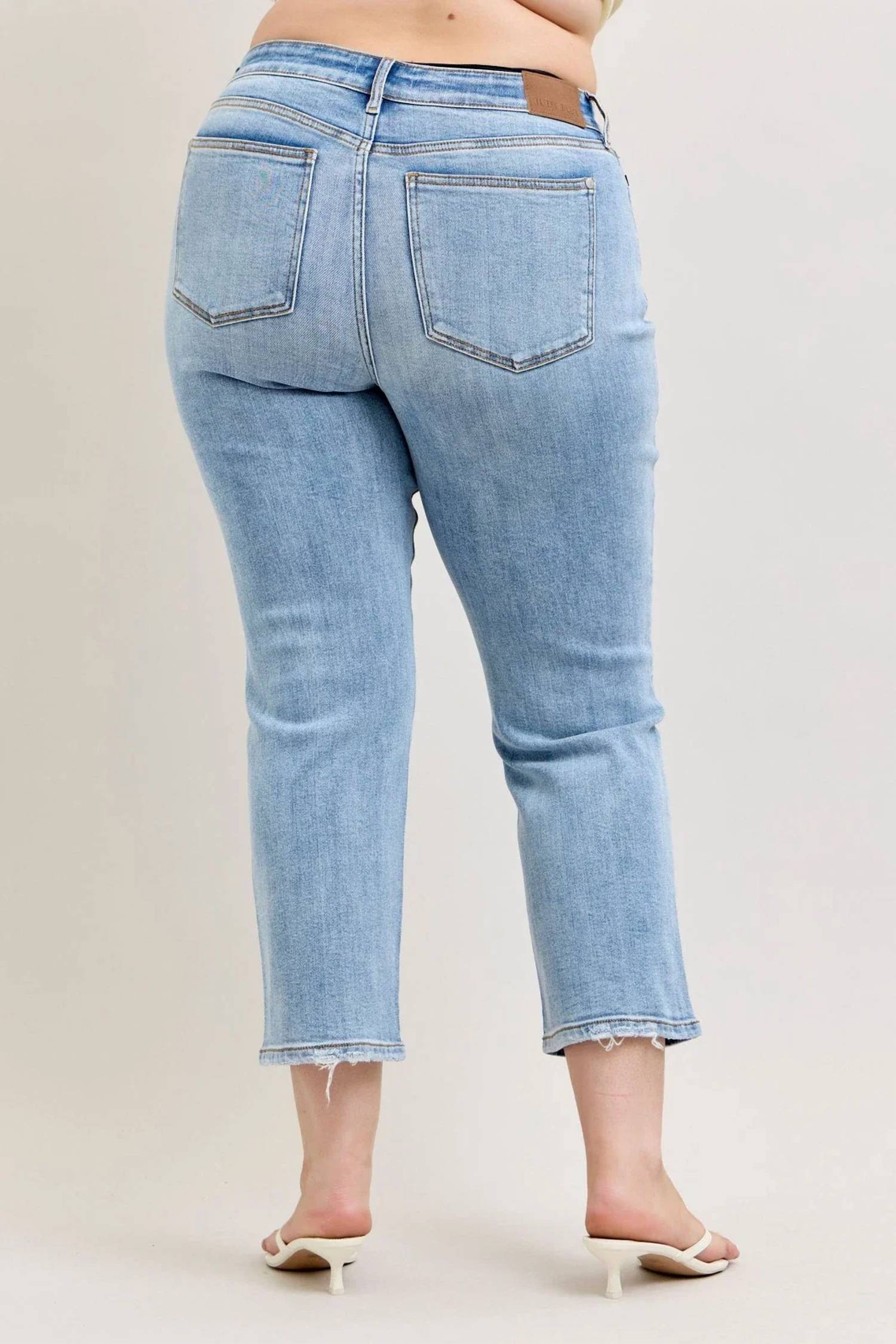 Judy Blue - Women's High Waist Ankle Straight Jeans