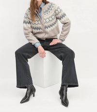 Favorite Daughter Snowed In Cardigan in cardigan in shortbread fairisle 1 - women's cardigan - view 4