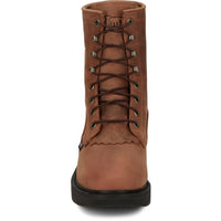 Justin Boots Men's Livestock Round Steel Toe Lace-up Work Boots in aged brown - men's boots - view 4