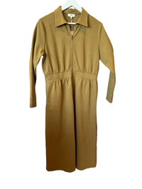 Entro - Women's Long Sleeve Midi Dress With Zipper
