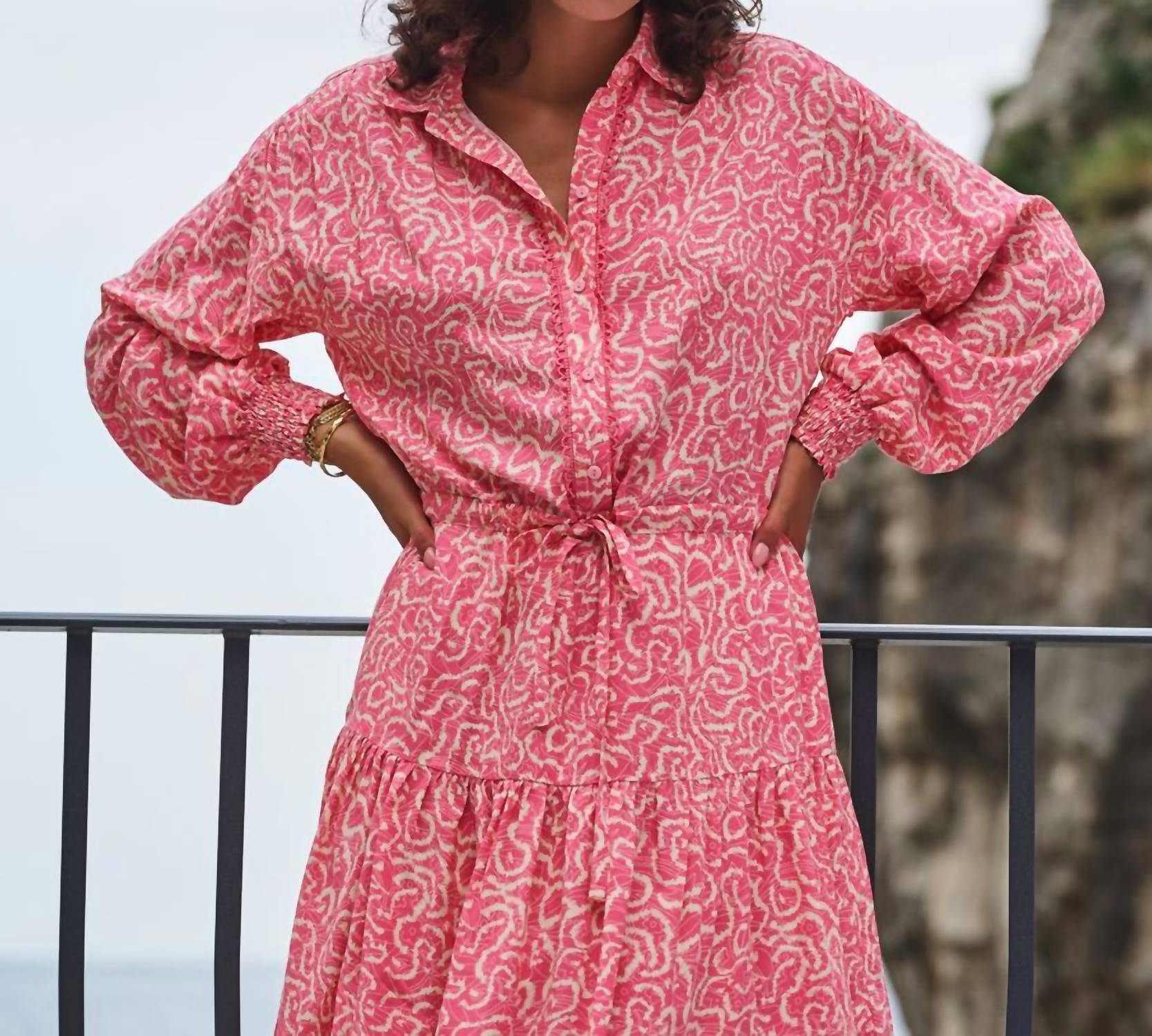 ESQUALO Vonda Vibrant Vacay Dress in pink - women's dress - view 6