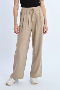 MOLLY BRACKEN Woven Wide Leg Pants in beige 1 - women's pants