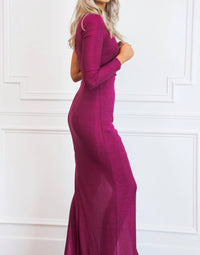 Maniju - Side Surprise Shimmer Maxi Dress