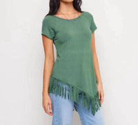 Karen Kane - Angled Fringe Top