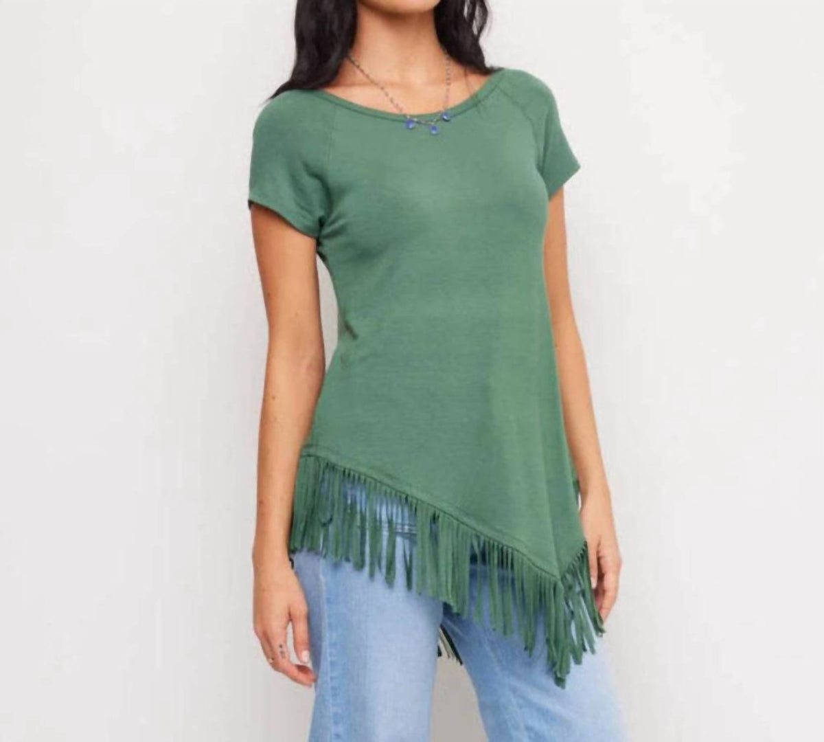 Karen Kane - Angled Fringe Top