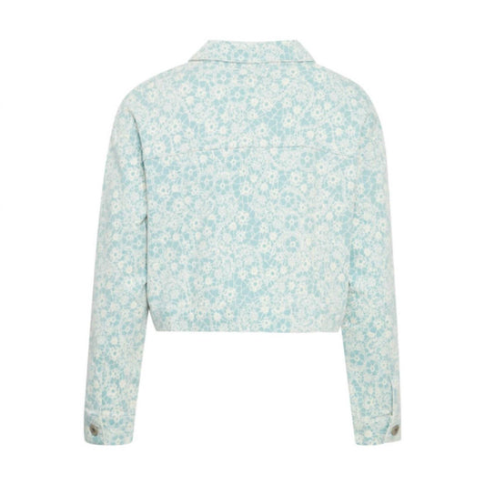 Ichi - Women's Floral Print Denim Jacket