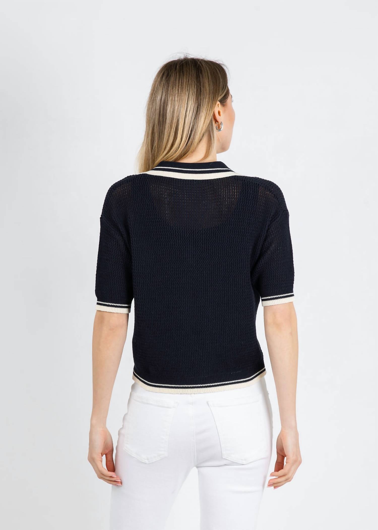 MARELLA Embi Polo Sweater in navy - women's sweater - view 5