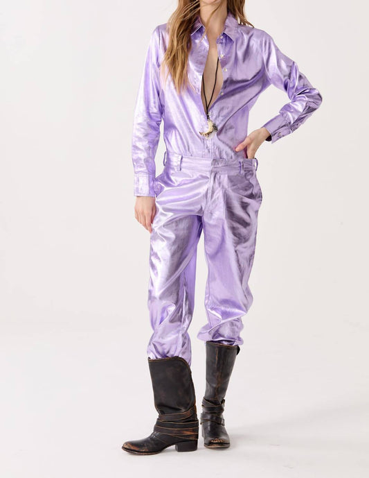 Lanhtropy - Astro Metallic Linen Pants