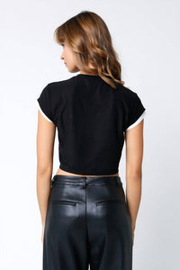 Olivaceous - Bristol Layered Cropped Top