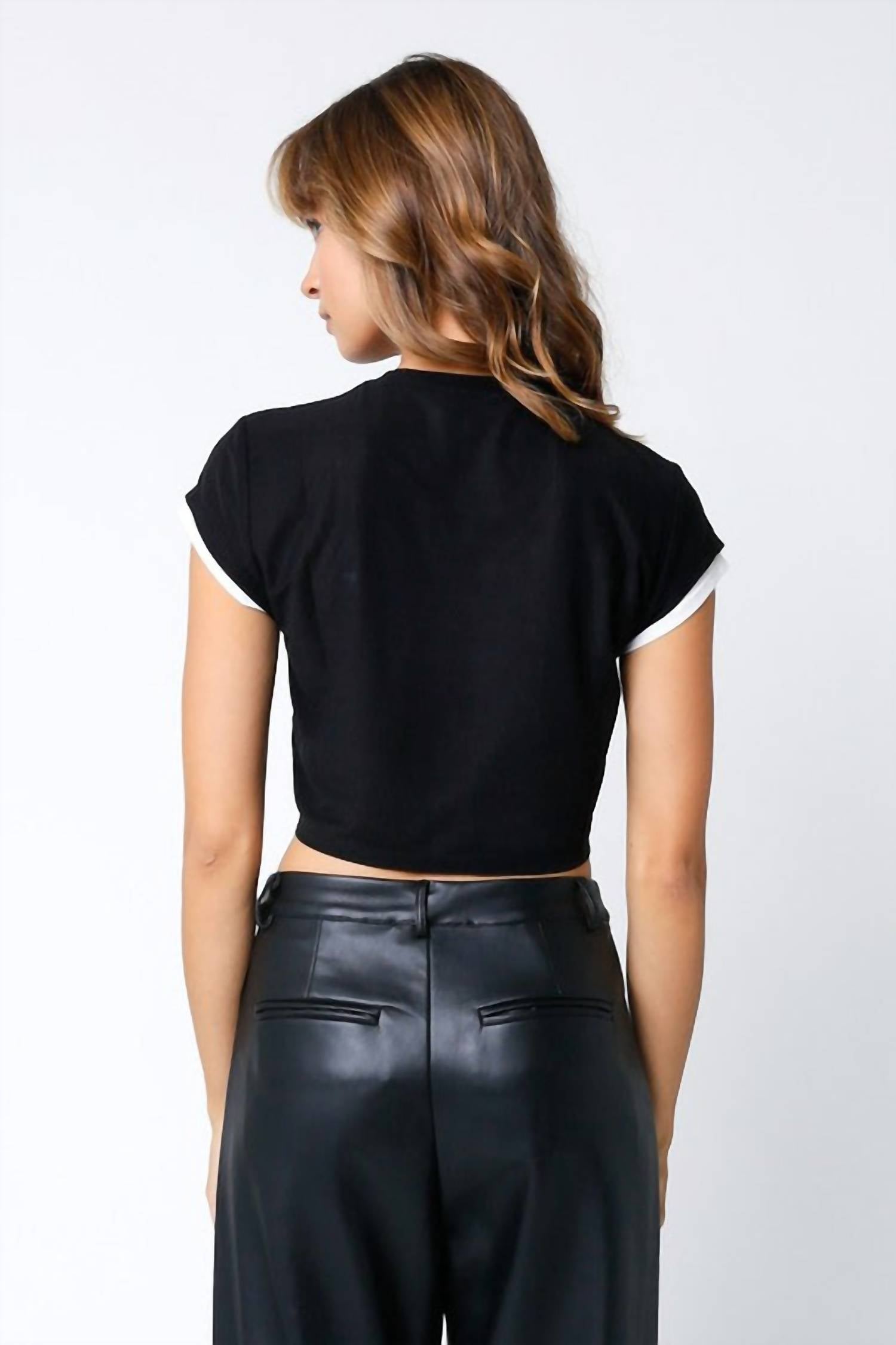 Olivaceous - Bristol Layered Cropped Top