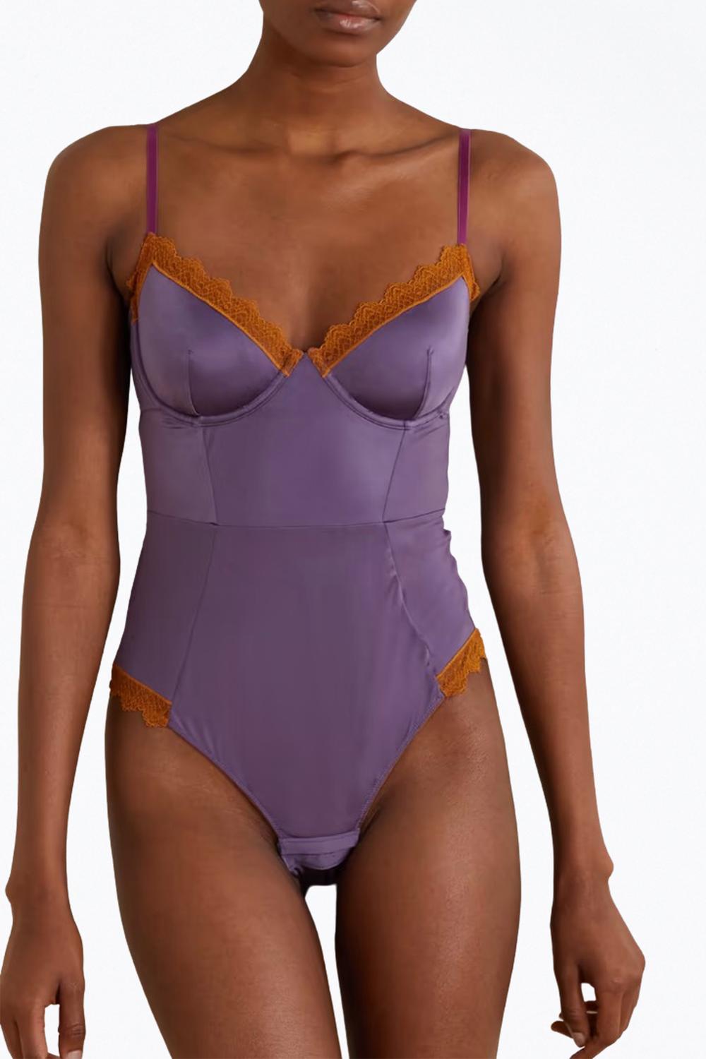 ARALIE LACE TRIM UNDERWIRED BODYSUIT
