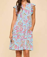 Dear Scarlett - Lizzy Flutter Sleeve Tiered Dress