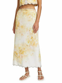 Zimmermann - Crush Scalloped Midi Skirt