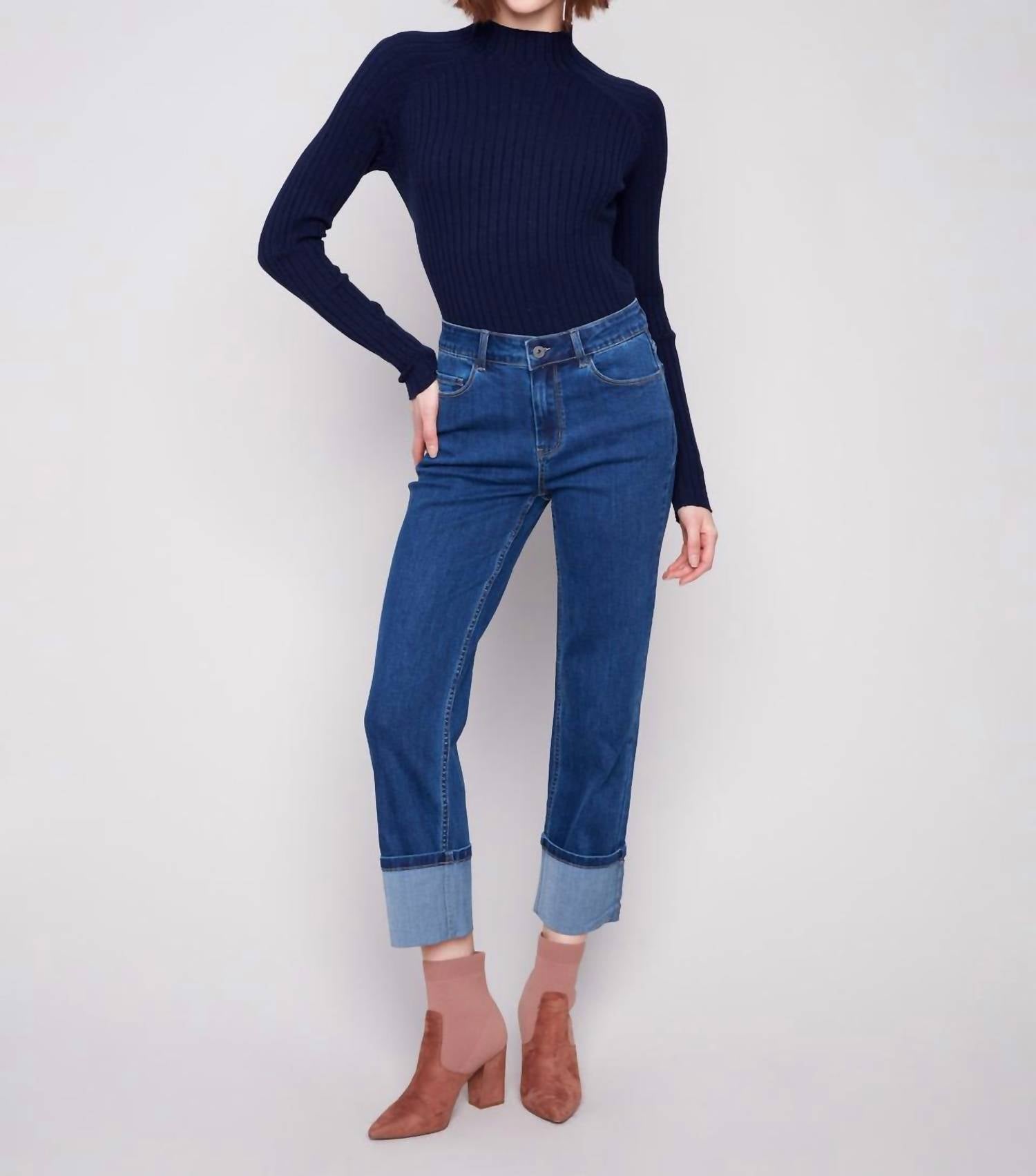 Charlie B - Wide Cuff Straight Leg Jeans