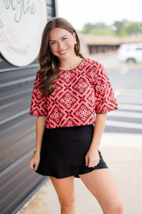 Never A Wallflower - Kristy Short Sleeve Crop Top