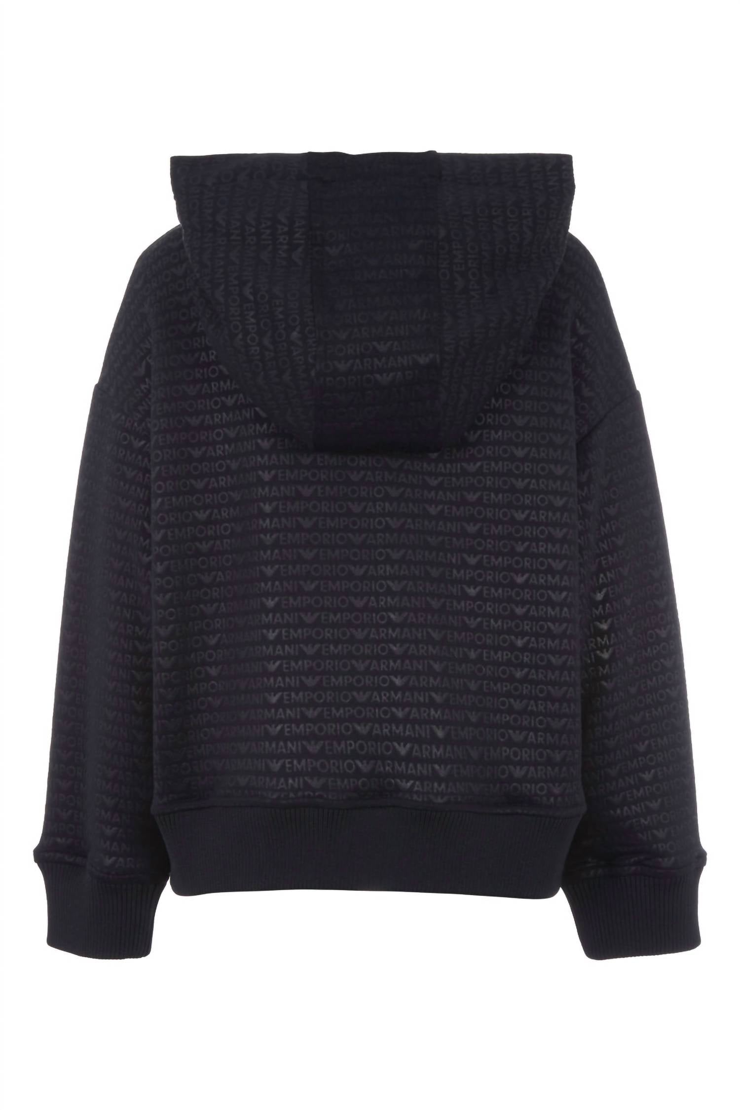 Armani - Boys Logo Print Button Up Hoodie