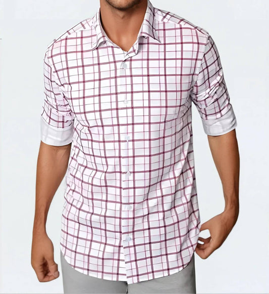 Buki - Carnaby Plaid Long Sleeve Tech Shirt