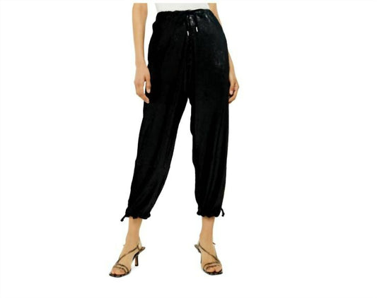 Topshop - High Rise Waist Ties Sequin Crop Jogger