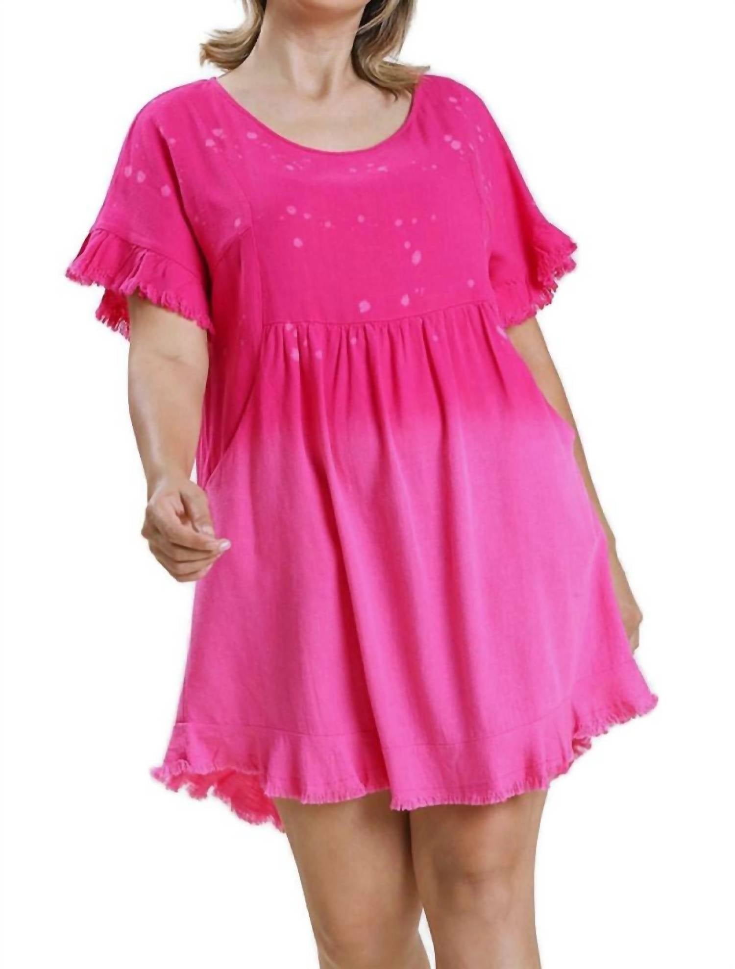 Umgee - Dip Dye Pocket Dress