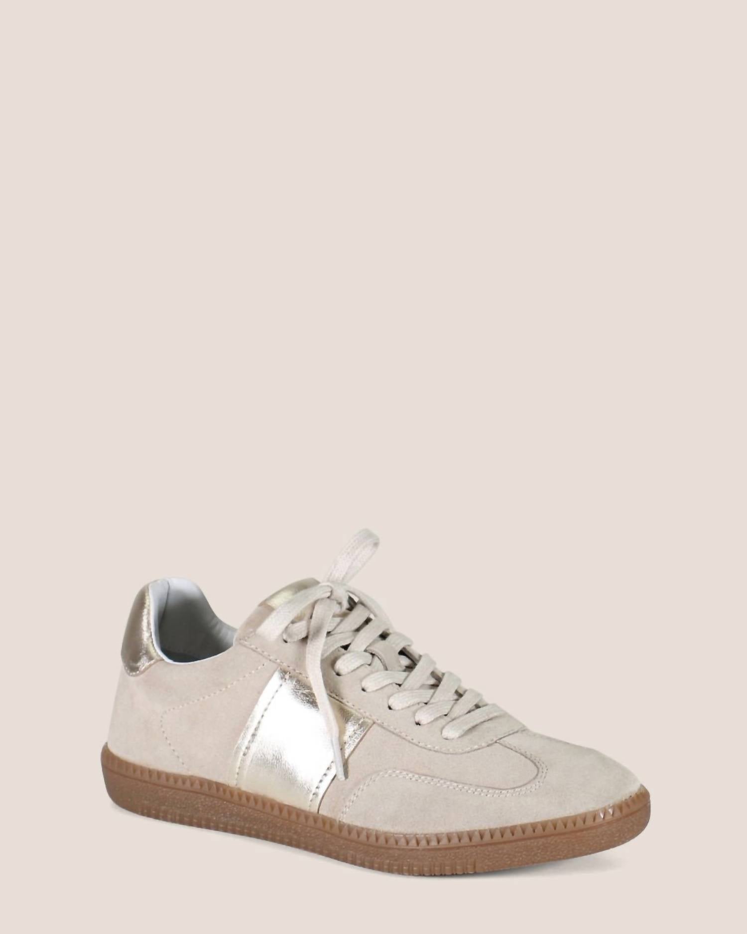 DIBA True Women's This Tie Lace-up Suede Sneakers in shell platino - women's sneaker - view 7