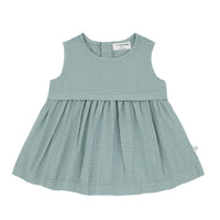 One More In the Family Girl's Naomi Check Dress in the family girl s naomi check dress in shark - kids' dress