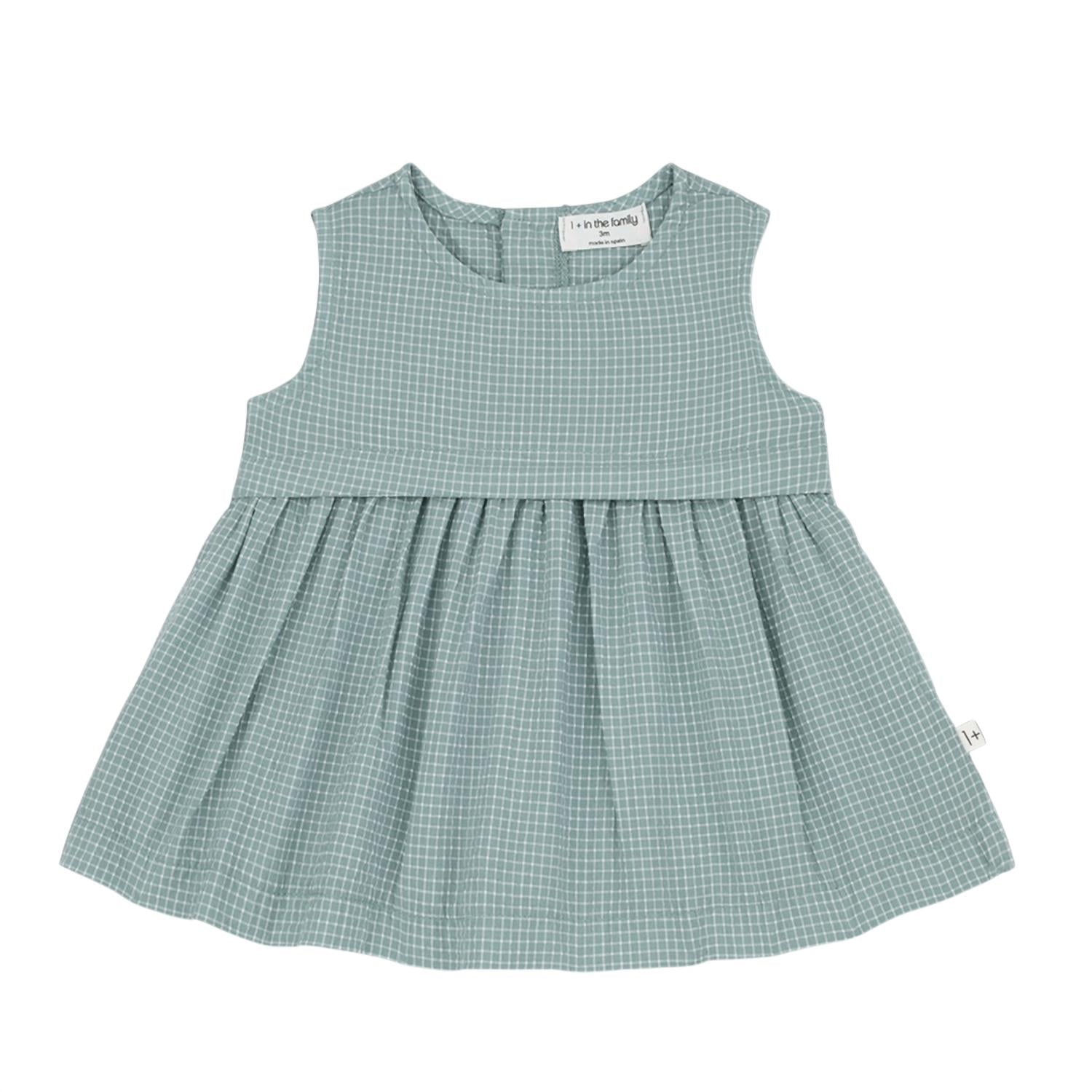 One More In the Family Girl's Naomi Check Dress in the family girl s naomi check dress in shark - kids' dress