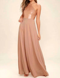 Lulus - Women's The Best Part Matte Sequin Maxi Dress