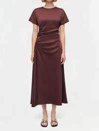 Jonathan Simkhai - Marabella Draped Satin Midi Dress