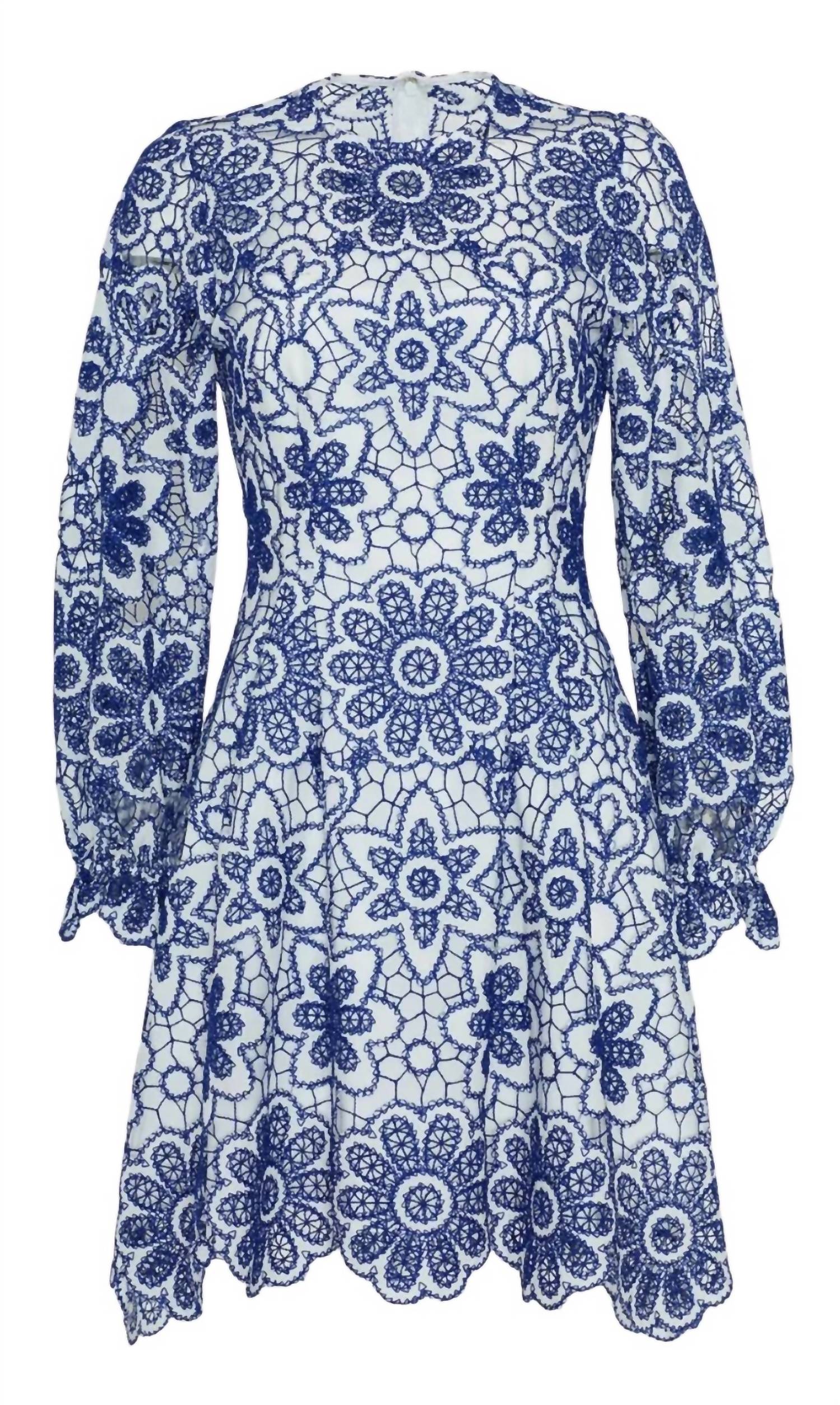Lela Rose - Women's Floral Lace A-line Dress