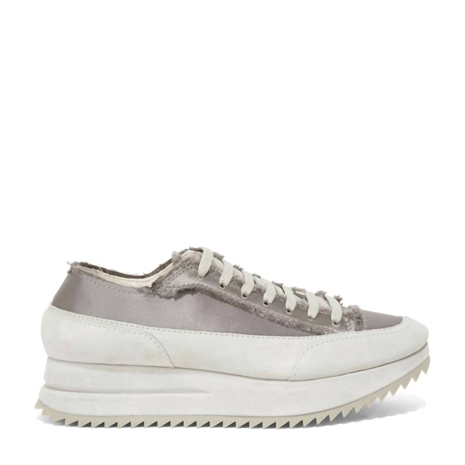 pedro garcia Women's Orella Sneakers in lentil satin - women's sneaker - detail view