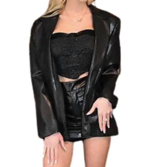 Lalavon - Faux Leather Jacket