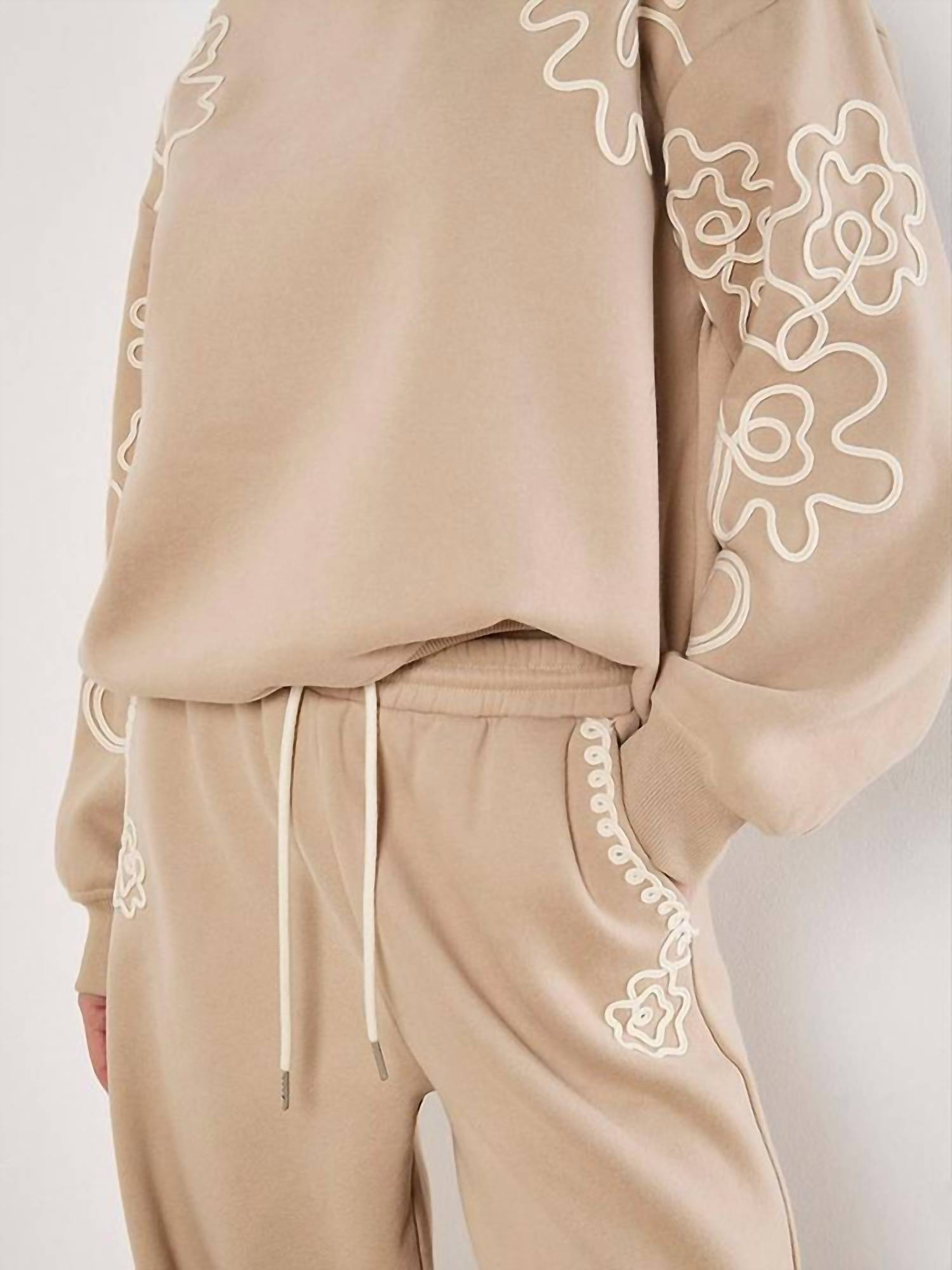 Apricot - Cornelli Embroidered Trouser