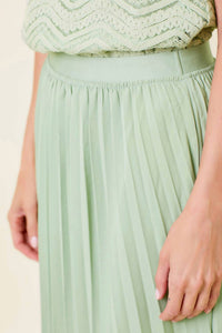 Mystree - Colorblock Pleated Skirt