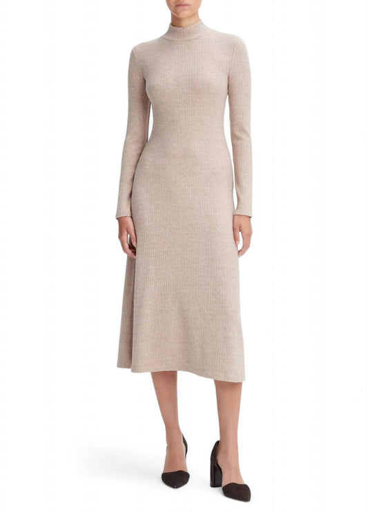 Vince - RIBBED LONG SLEEVE MOCK NECK DRESS