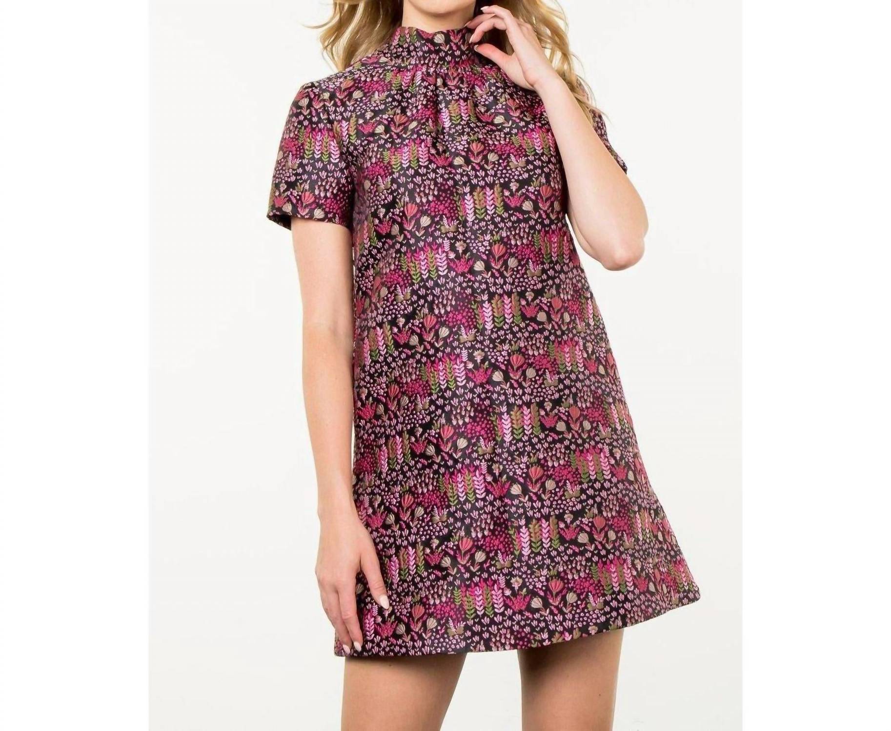 Thml - Textured Dress With Bow Tie Back