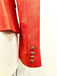 Oolala - Double Breasted Faux Suede Blazer